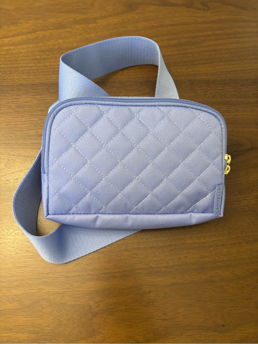 Canvelle Quilted Light Lavender Crossbody Bag